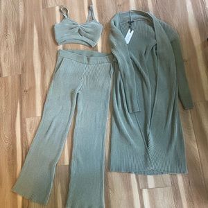 3 piece olive green set from Dynamite - size large